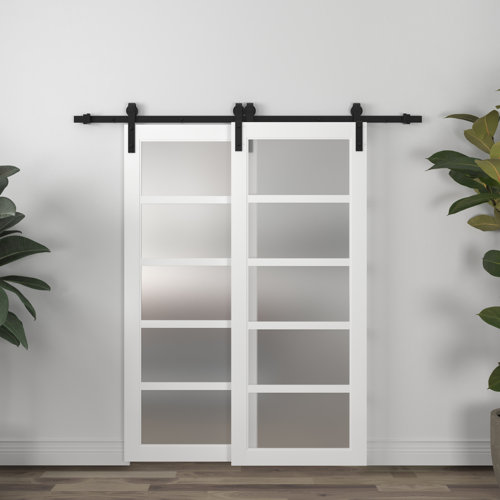 ARK DESIGN II Double Bypass Barn Door Hardware Kit Wayfair